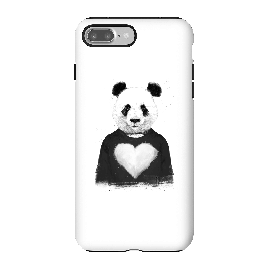 Balazs Solti Panda Love Phone Case for iPhone and Android - iPhone 7 Plus - Tough Case - Matte