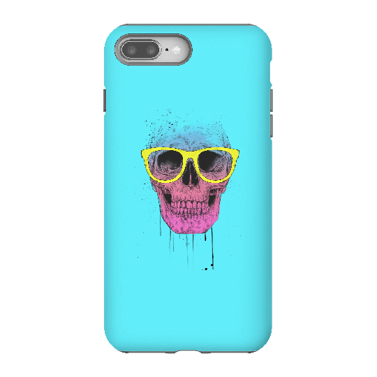 Balazs Solti Skull And Glasses Phone Case for iPhone and Android - iPhone 8 Plus - Tough Case - Matte