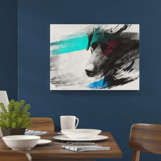 'Black Labrador Dog' Graphic Art Print Poster