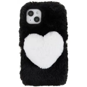 Plush Heart iPhone 14 Plus TPU Case - Black