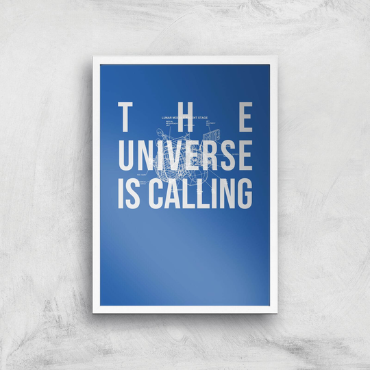 The Universe Is Calling Schematic Art Print - A3 - White Frame