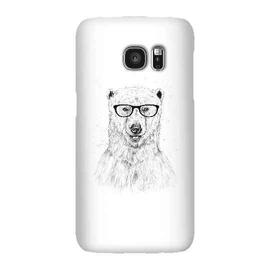 Balazs Solti Polar Bear And Glasses Phone Case for iPhone and Android - Samsung S7 - Snap Case - Matte