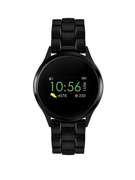 Reflex Active Series 4 Smart Watch with Colour Touch Screen and Black Stainless Steel Bracelet, Black, Men
