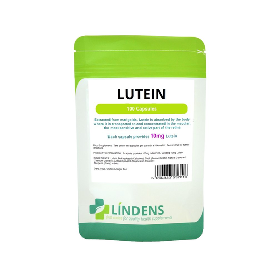 Lindens Lutein tablets 10mg DOUBLE PACK 200 capsules Quality Natural Supplement