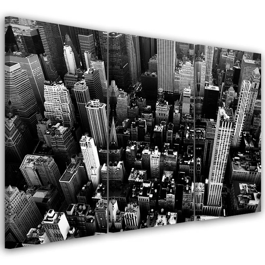 Canvas Print New York City Panorama Black White