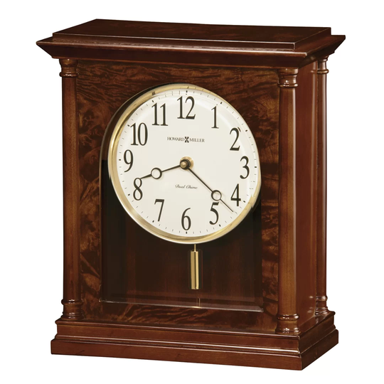 Candice Traditional Analog Quartz Tabletop Clock in Americana Cherry