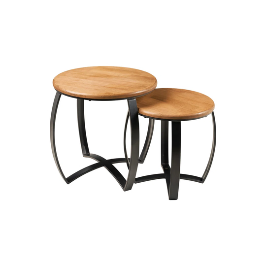 BUTLER - BARREL COFFEE TABLES SET 1/2