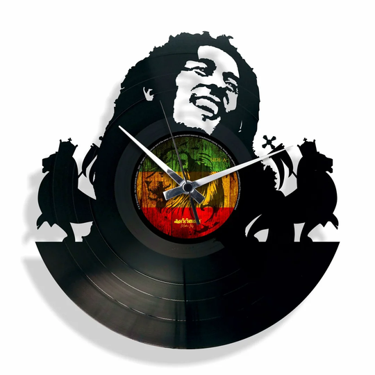 Bob Vinyl Inspired by Bob Marley 30cm Silent Wall Clock