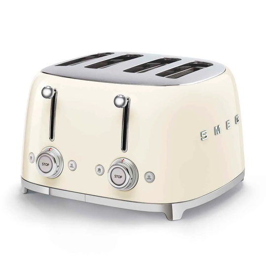 Smeg TSF03CRUK 50s Retro Style 4 Slot Toaster - Cream
