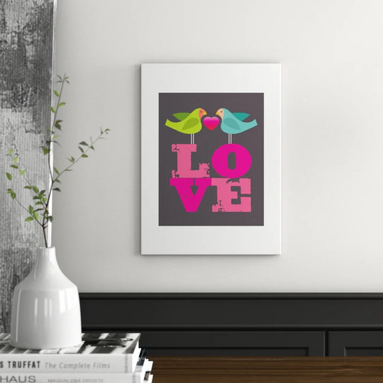 Lovebirds by Liz Lyons - Unframed Typography Print on Paper