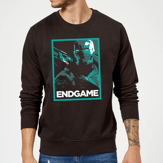 Avengers Endgame War Machine Poster Sweatshirt - Black - L - Black