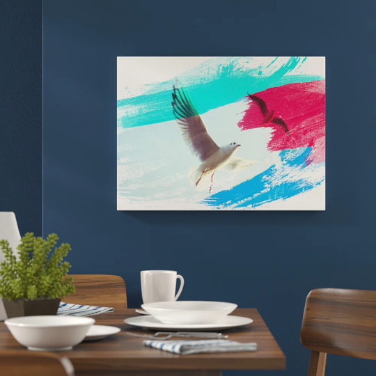 'Flying Seagulls' Graphic Art Print Poster