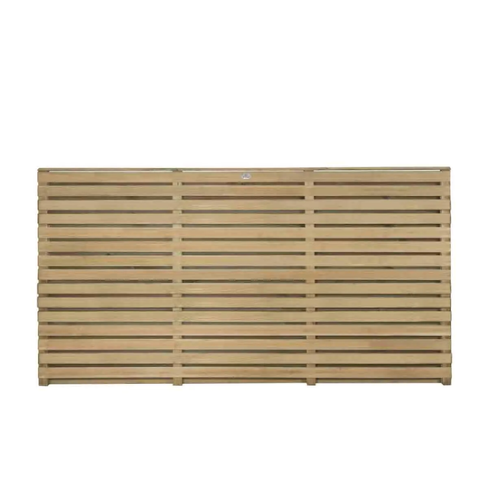 Forest Garden 2'11'' x 5'11'' (91 x 180cm) Contemporary Double Slatted Fence Panel