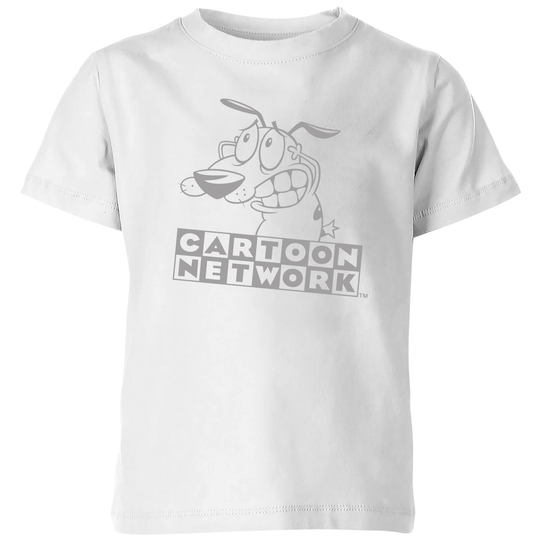 Courage The Cowardly Dog Outline Kids' T-Shirt - White - 3-4 Years - White