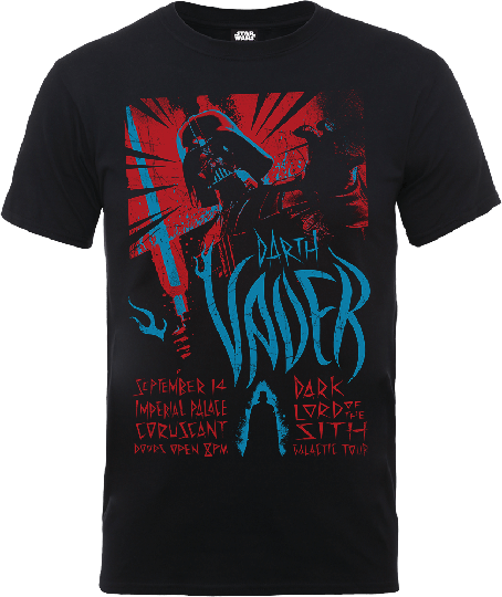 Star Wars Darth Vader Rock Poster T-Shirt - Black - S