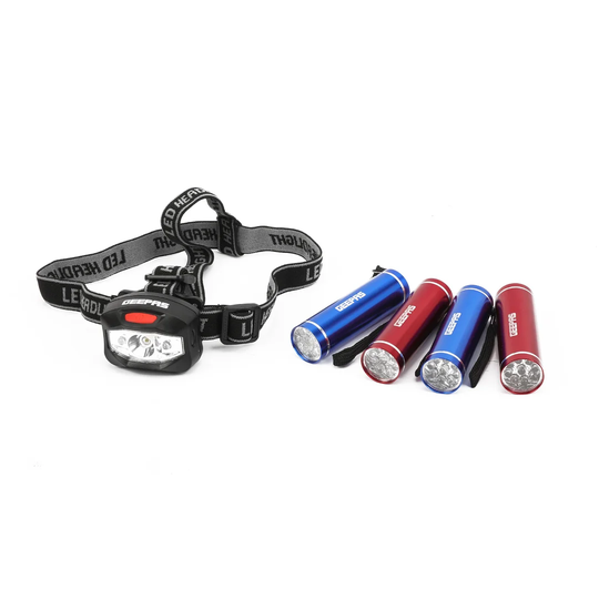 5 Piece Flashlight and Headlamp Set