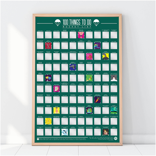 100 Things To Do Bucket List Poster