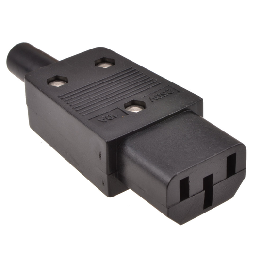 kenable Rewireable IEC C13 Female Inline Socket Adapter Plug 10A 250V