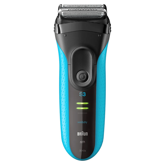 Braun BRA3040S Series 3 ProSkin Wet and Dry Electric Foil Shaver - Black and Blue