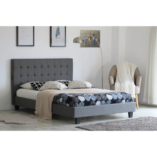 SleepOn Lavella USB Single Bed Frame Grey