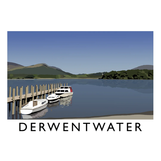 Derwent Water by Richard O'Neil - Graphic Art Print on Paper