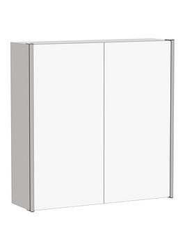 Bath Vida Tiano Stainless Steel Mirrored Double Cabinet