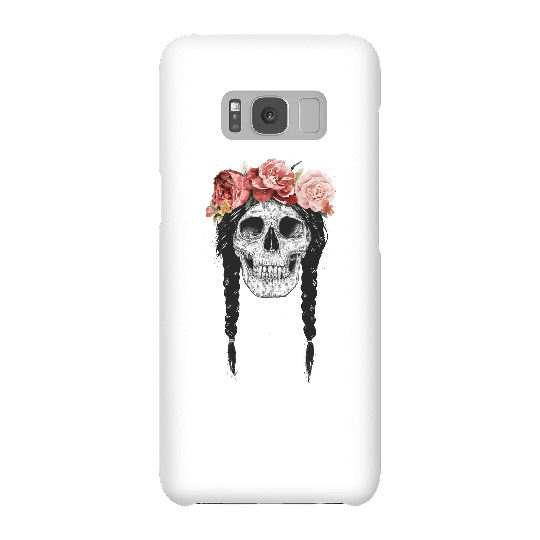 Balazs Solti Skull And Flowers Phone Case for iPhone and Android - Samsung S8 - Snap Case - Gloss
