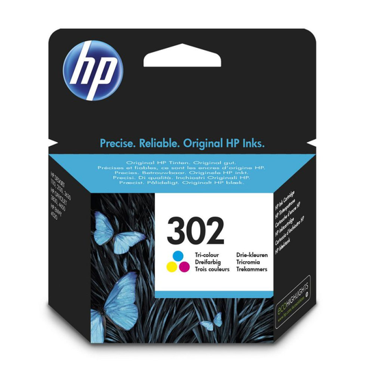 HP 302 Ink Cartridge Tri-colour F6U65AE - 4ml | Colour Ink Cartridge