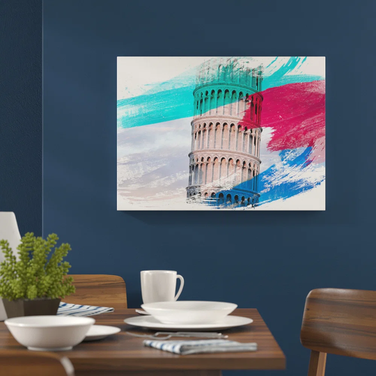 'Leaning Tower of Pisa Italy' Graphic Art Print Poster