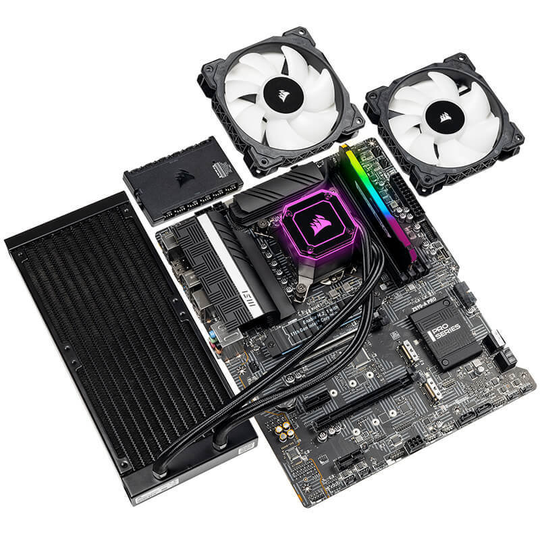 AlphaSync Core i9 11th Gen MSI Z590-A PRO 16GB RAM CORSAIR iCUE H100i ELITE CAPELLIX Liquid CPU Cooler Custom PC Bundle