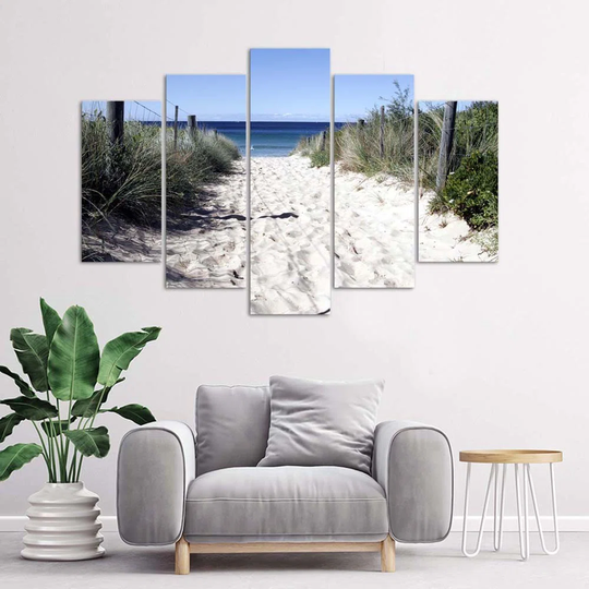 Canvas Print BEACH DUNES 5-PCS.