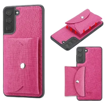 Vili T Samsung Galaxy S21+ 5G Case with Magnetic Wallet - Hot Pink