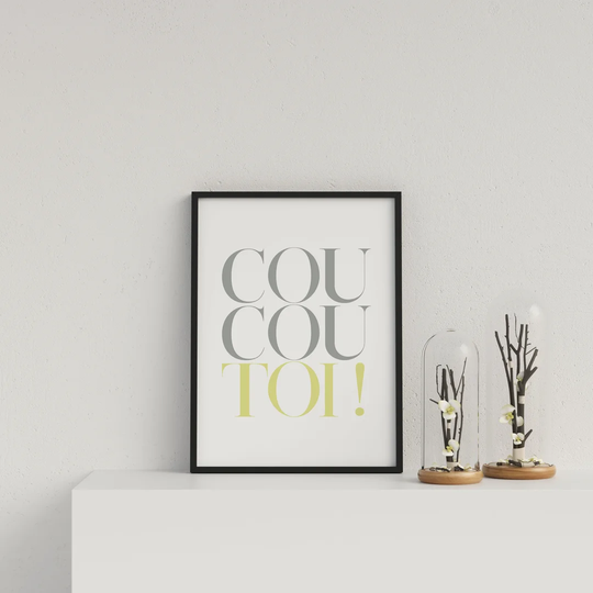 French Typography Cou Cou Toi Y&G