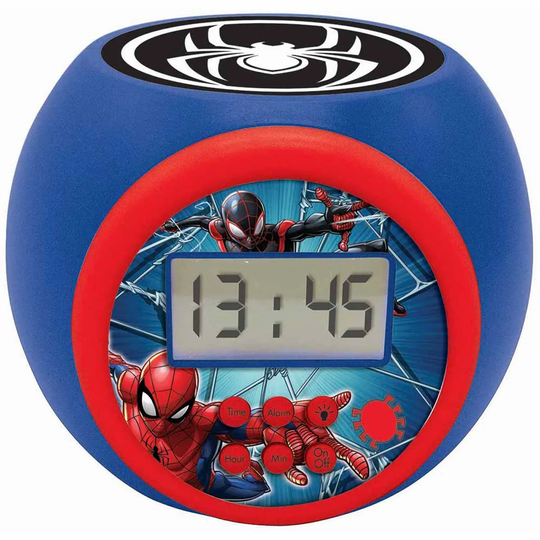 Lexibook Spider-man Childrens Projector Clock With Timer