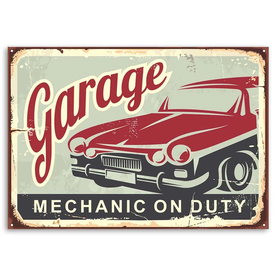 Canvas Print Retro Garage Sign