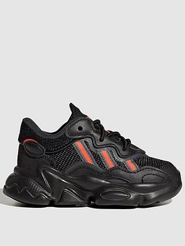 adidas Originals Infant Ozweego, Black, Size 8
