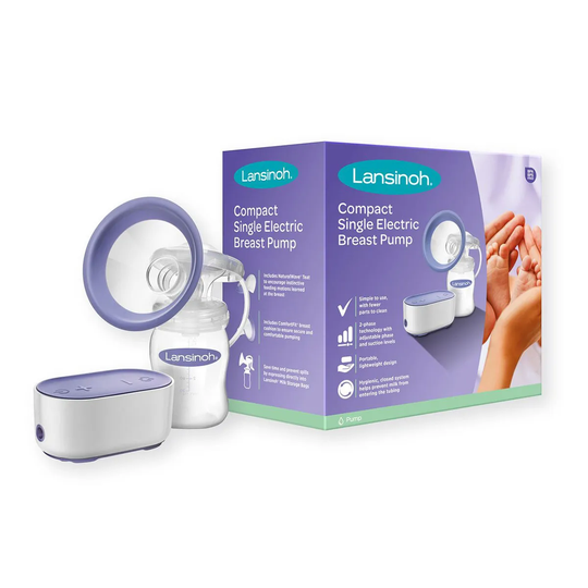 Lansinoh LN54091 Compact Electric Breast Pump - Purple and White