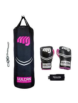 Vulcan Pink 3Ft Boxing Bag &Amp; Glove Kit