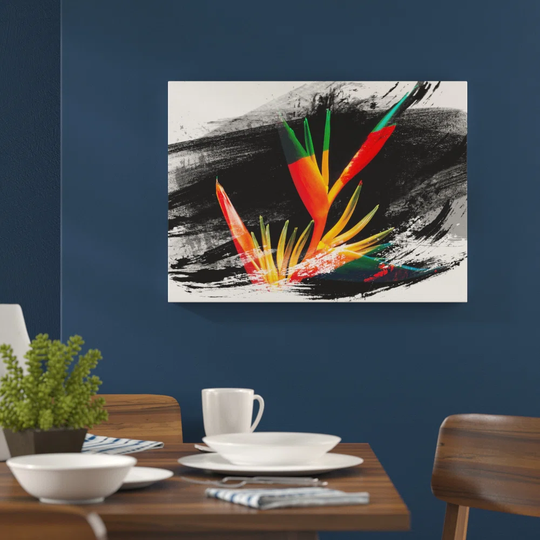 'Flower Bird of Paradise' Graphic Art Print Poster