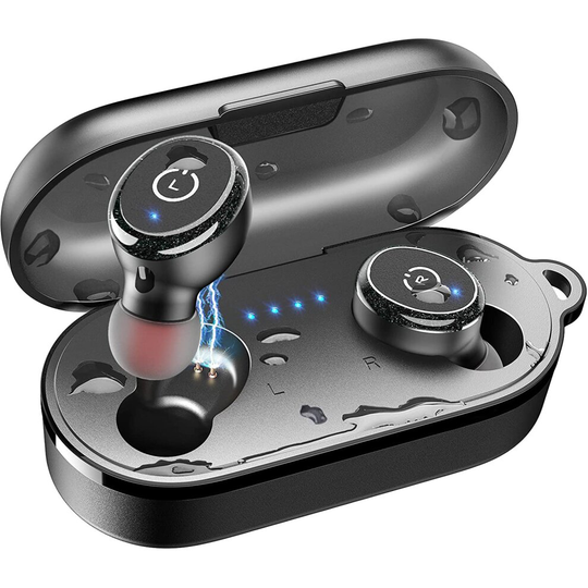 TOZO T10 Bluetooth 5.0 Wireless Earbuds with Wireless Charging Case IPX8 Waterproof Stereo Headphones in Ear Built in Mic Headset Premium Sound