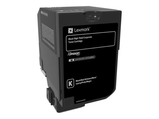 Lexmark 74C2HKE Black Toner Cartridge