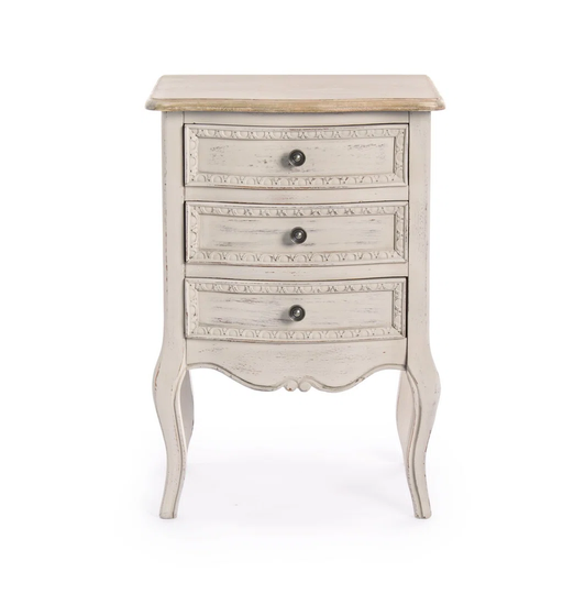 Mcclellan 3 Drawer Bedside Table