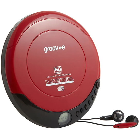 Groov-e Retro Series Personal CD-Player - Red