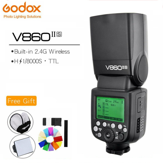 Godox V860II-S TTL HSS 1/8000s 2.4G GN60 Li-ion Camera Flash for Sony