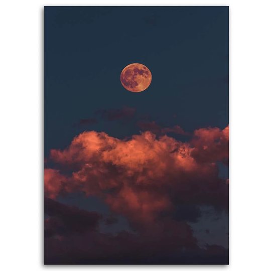 Canvas Print Clouds Sky Moon