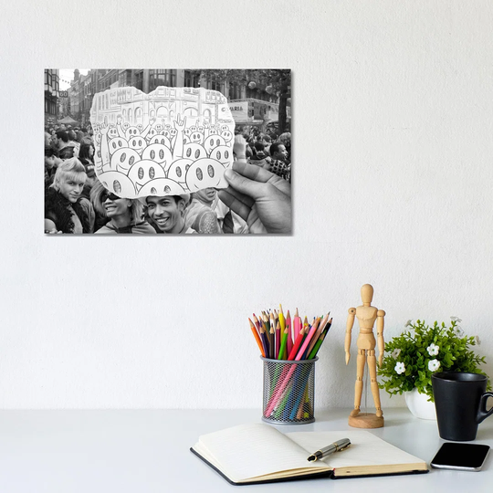 Pencil vs. Camera 22 - Gay Smileys by Ben Heine - Wrapped Canvas Photograph