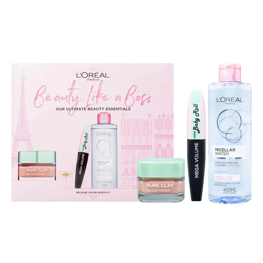 L'oreal Paris Beauty Like A Boss Micellar Face Mask & Mascara Gift Set For Her