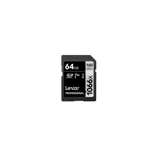 Lexar SD Professional 1066X 160MB/s Read Flash Memory Card 64GB