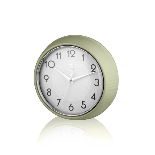 Swan Retro Clock - Green