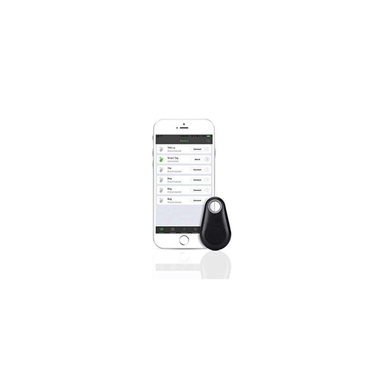 QQO GPS Tracker, Dog Pets Smart GPS Tracker Anti-Lost Alarm Tag Wireless Bluetooth Tracker Child Wallet Bag Key Finder Locator Anti Lost Alarm,A